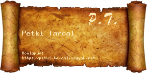 Petki Tarcal névjegykártya